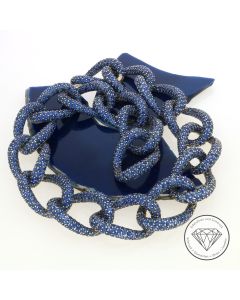 120,00 Carat Saphir Collier 750 / 18 Kt Gold Handarbeit