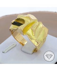 Original Lapponia Turmalin Ring "Tourmaline Bridge" Handarbeit 585 / 14 Kt Gold Gr. 55