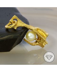 Original Lapponia Akoya Perlen Anhänger 585 / 14 Kt Gelb Gold