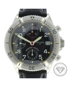 Eterna Airforce III 840841 Chronograph Flieger Uhr Stahl 40mm