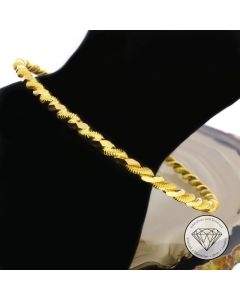 Kordel Spiral Armreif, 875 Gold 21 KT, 20,5 cm