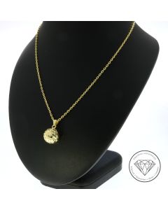Anker Kette mit Kugel Anhänger, 585 Gold 14 KT, 59,5 cm