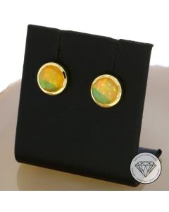Opal Ohrstecker Cabochon 585 / 14 Kt Gelb Gold