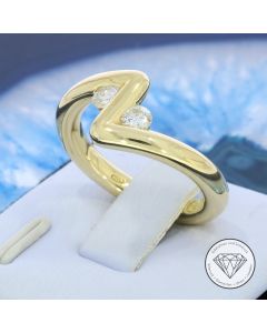 Brillant Ring 750 / 18 Kt Gelb Gold 0,40 Carat