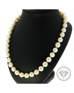 Edle Brillant Perlen Kette 585 / 14 Kt Gelb Gold 