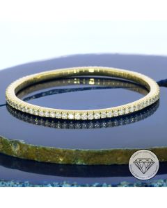 Tennis Brillant Armreif 585 / 14 Kt Gelb Gold T0395