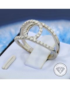 Original Christ Brillant Ring 585 / 14 Kt 0,36 Carat Wei&szlig; Gold Gr. 52,5