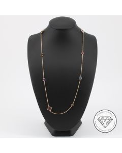 Edelstein Kette 750 / 18 Kt Gelb Gold 96,0 cm