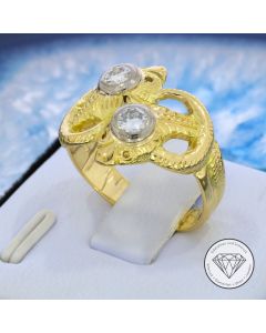 Brillant Schlangen Ring 750 / 18 Kt Gold 0,30 Carat