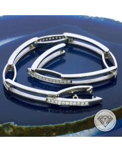 Brillant Armband 950 Platin 1,00 Ct. 18,5 cm