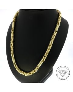Massive K&ouml;nigs Ketten Variation 585 / 14 Kt Gelb Gold 70,5 cm