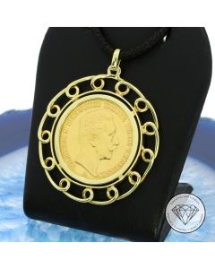 20 Mark Deutsches Reich Münzen Anhänger 900 / 21,6 Kt & 585 / 14 Kt Gelb Gold