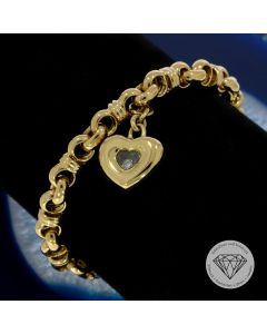 Original Chopard Happy Diamonds Herz Armband 750 / 18 Kt Gold 16,0 cm