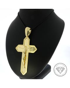 Kruzifix Anhänger 585 / 14 Kt Gelb Gold massiv