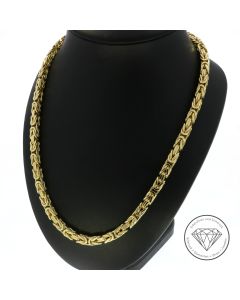 Massive K&ouml;nigs Kette 585 / 14 Kt Gelb Gold 56,0 cm