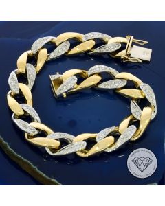 Original Bucherer Brillant Panzer Armband 750 Gold 1,25 Carat