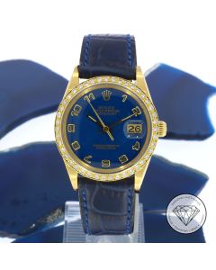 Rolex Date 15038 Automatik Uhr 34mm 750 Gelb Gold Brillanten Jubilee 