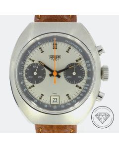 Vintage Heuer Leonidas 73473 Chronograph 38mm Uhr Valjoux Cal. 7734 Panda Dial