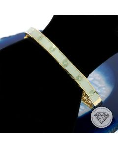Damen Armreif floral 585 / 14 Kt Gelb Gold 17,0 cm
