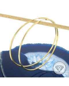 XL Classic Creolen Ohrringe 585 / 14 Kt Gelb Gold