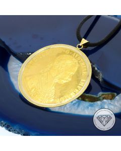 4er Dukate Münze Anhänger 986 / 23,6 Kt + 14 Kt Gelb Gold
