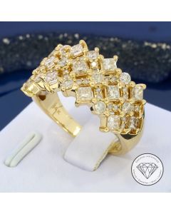 Brillant Ring 2,00 Carat 585 / 14 Karat Gelb Gold