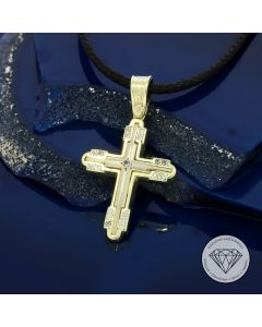 Kreuz Anhänger 585 / 14 Kt Gelb Gold