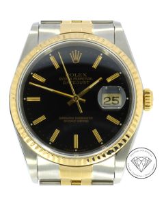 Rolex Datejust 36mm Ref 16233 Stahl Gelb Gold Jubilee Automatik Uhr 