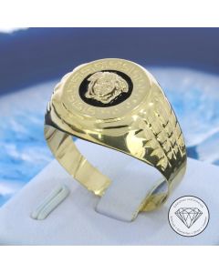 Medusa Greco Ring 585 / 14 Kt Gelb Gold Gr. 69
