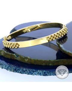 Kugel / Kügelchen Armreif, 585 gelb Gold 14 KT, 18 cm