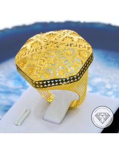 Plateau Ring 585 / 14 Kt Gelb Gold Gr. 57