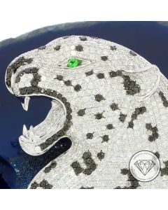 Brillant Diamant Panther Brosche 750 / 18 Kt Gold 8,44 Ct