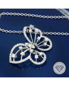 Brillant Schmetterling Anhänger + Kette 750 Gold