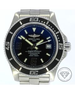 Breitling SuperOcean 44 Automatik Taucher Uhr A17391 Stahl mit Papieren