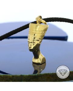 Nofretete Egypt Pharaonen Anhänger 750 / 18 Kt Gelb Gold