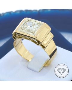 Antiker Solitär Diamant Ring 1,00 Carat 585 / 14 Kt Gold Gr. 59