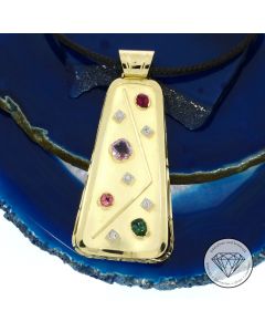 Diamant Edelstein Anhänger 585 / 14 Karat Gold