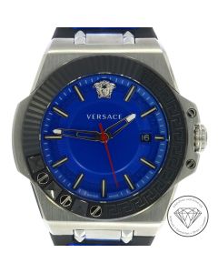 Versace Uhr Modell VEDY00819 Chain Reaction Diamond Blau Silber