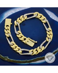 Brillant Flachpanzer Varianten Armband 750 / 18 Kt Gold