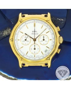 Ebel 1911 Chronograph 38mm Automatik 750 / 18 Kt Gelb Gold Uhr