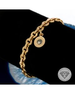 Original Chopard "Les Chaines" Happy Diamonds Armband 750 / 18 Kt Gelb Gold