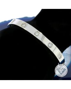 Original CARTIER "10 Diamanten" Love Armreif 750 / 18 Kt Gold