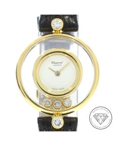 Chopard Happy Diamonds 20/3929 Brillant 23mm Damen Uhr 750 / 18 Kt Gold 