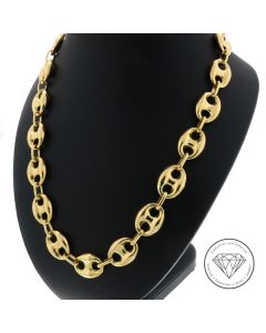 Bohnen Kette 750 / 18 Karat Gelb Gold 72,0 cm