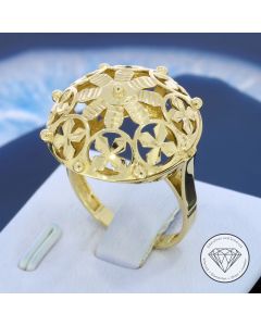 Kuppel Ring 585 / 14 Kt Gelb Gold Gr. 55,5