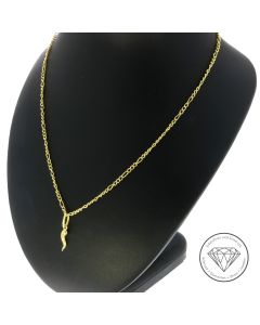 Figaro Panzer Kette mit Anhänger 750 / 18 Kt Gelb Gold 54,0 cm