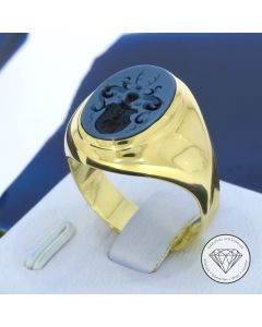 Wappen Siegel Ring 585 / 14 Karat Gelb Gold