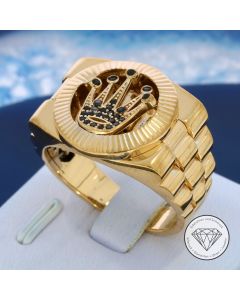 Kronen Siegel Ring 875 / 21 Kt Rosé Gold Gr. 67
