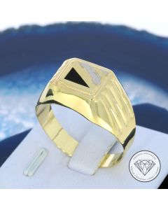 Herren Siegel Ring 585 / 14 Kt Gelb Weiß Gold Gr. 70