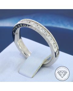 Capolavoro Halb Memory Ring 750er / 18 Kt Wei&szlig; Gold Gr. 55